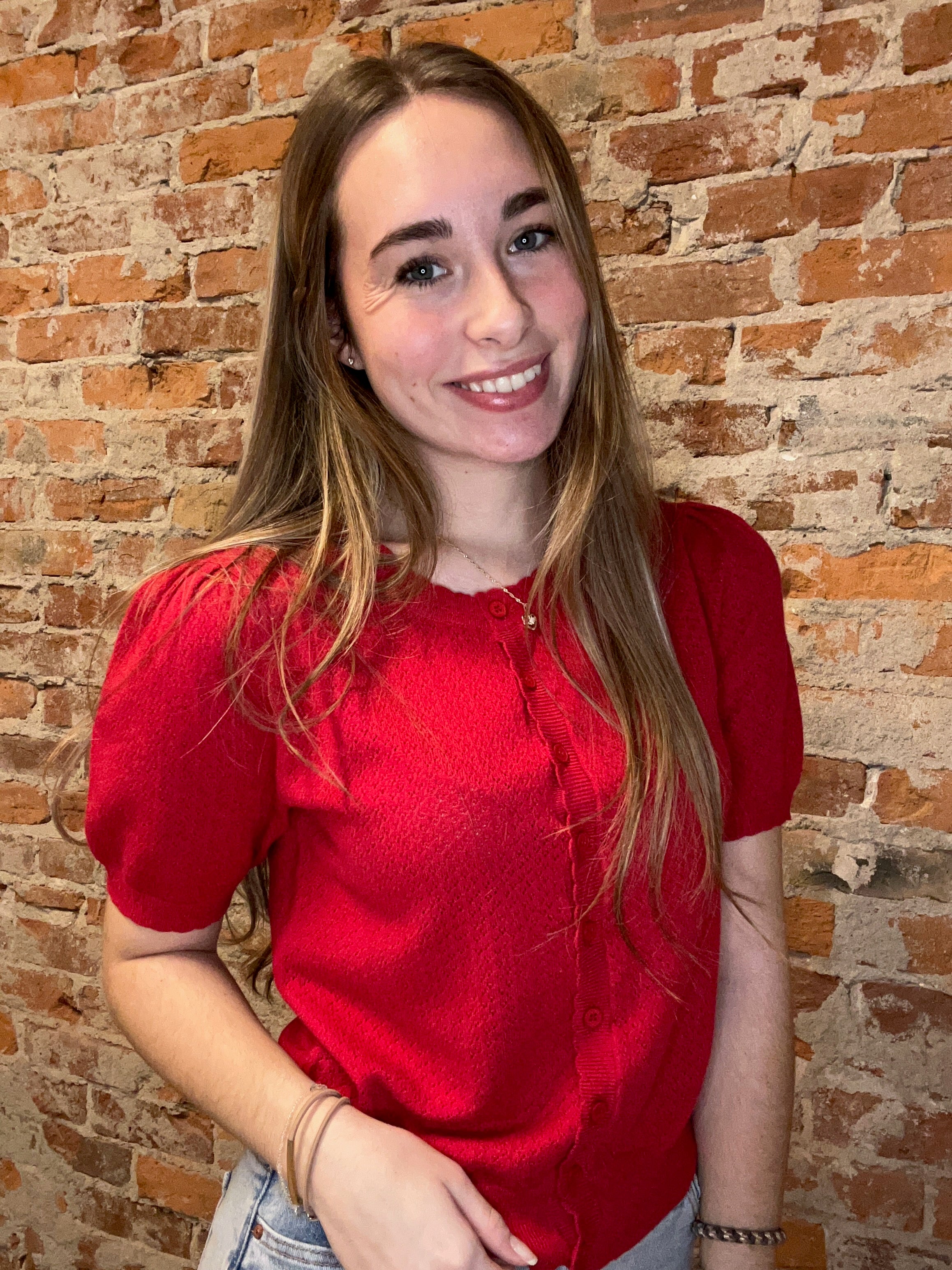 Danielle Short Sleeve Cardigan-Short Sleeves-Be Cool-The Funky Zebra Ames, Women's Fashion Boutique in Ames, Iowa