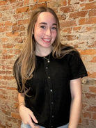 Jackie Short Sleeve Cardigan-Short Sleeves-&MERCI-The Funky Zebra Ames, Women's Fashion Boutique in Ames, Iowa