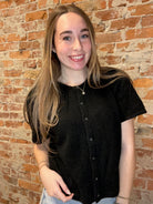 Jackie Short Sleeve Cardigan-Short Sleeves-&MERCI-The Funky Zebra Ames, Women's Fashion Boutique in Ames, Iowa