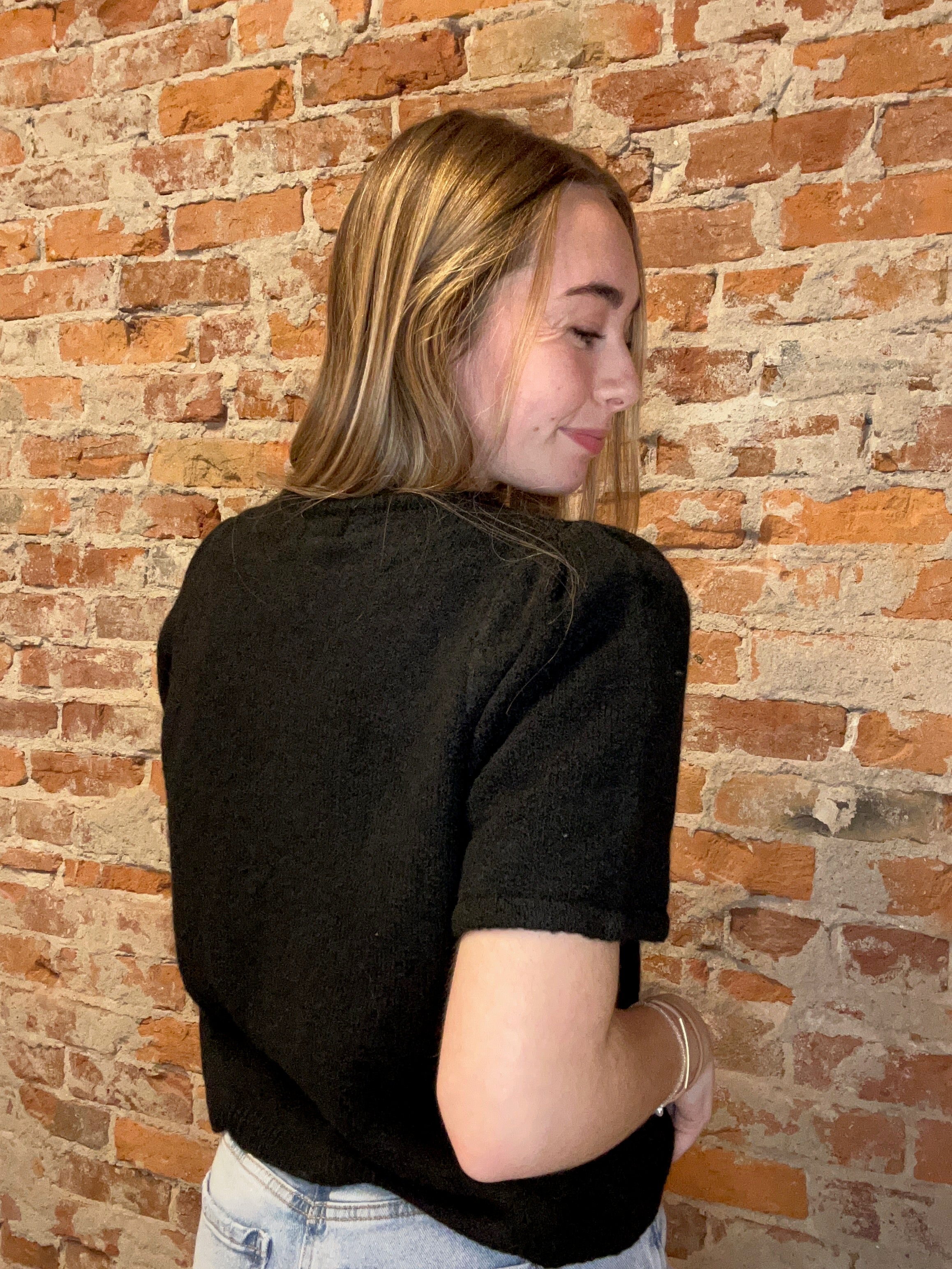 Jackie Short Sleeve Cardigan-Short Sleeves-&MERCI-The Funky Zebra Ames, Women's Fashion Boutique in Ames, Iowa