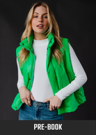 Bright Green Vest-Panache Apparel Co.-The Funky Zebra Ames, Women's Fashion Boutique in Ames, Iowa