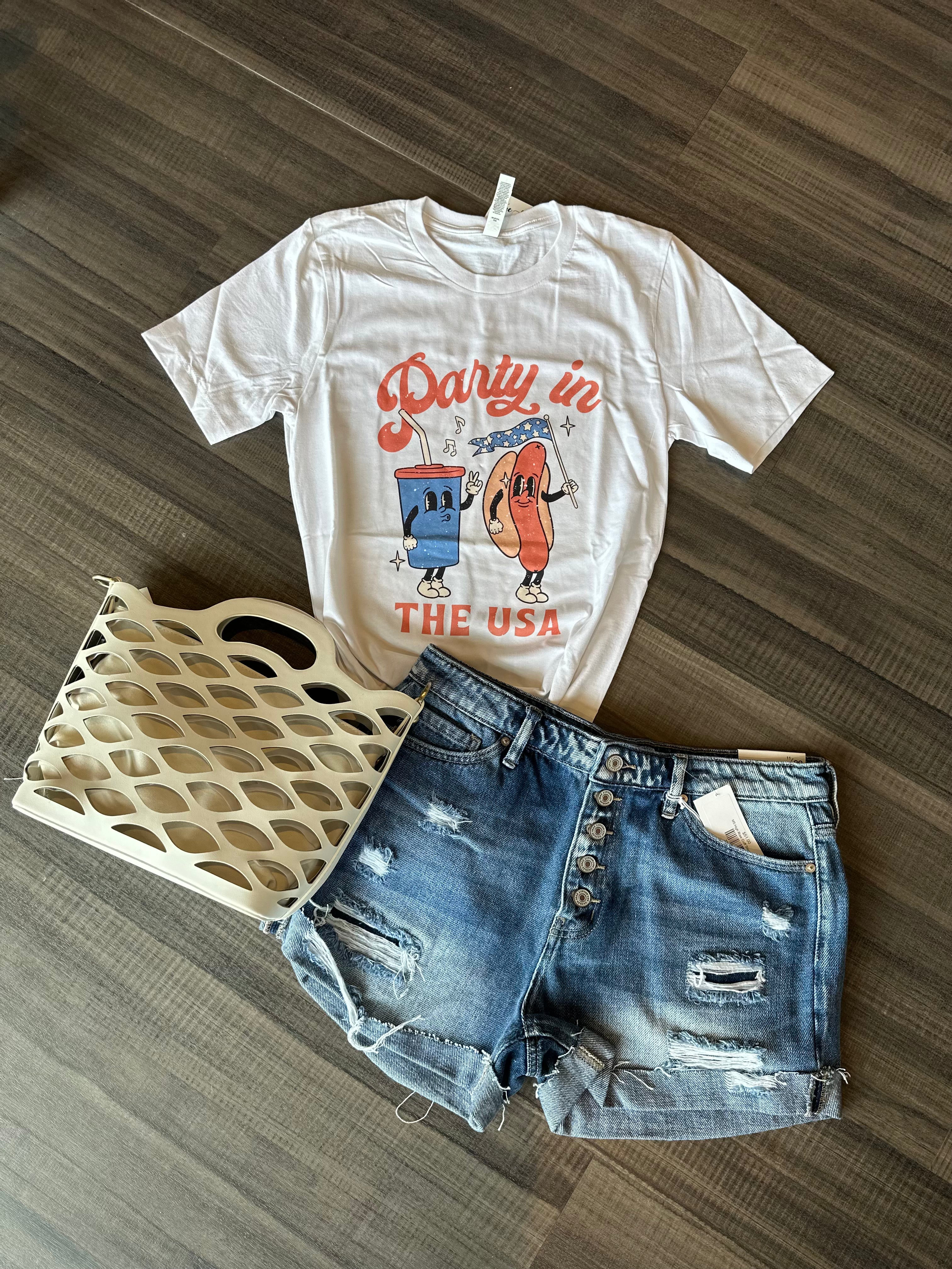 MN Party in the USA-Graphic Tee's-Ocean and 7th-The Funky Zebra Ames, Women's Fashion Boutique in Ames, Iowa