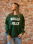 Holly Jolly Sweatshirt-2 Colors!-Panache Accessories-The Funky Zebra Ames, Women's Fashion Boutique in Ames, Iowa