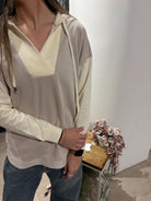 Sophie French Terry Color block Top-Sweatshirt-Doe and Rae-The Funky Zebra Ames, Women's Fashion Boutique in Ames, Iowa