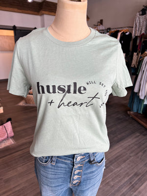 MN Heart and Hustle Graphic Tee-The Funky Zebra Ames-The Funky Zebra Ames, Women's Fashion Boutique in Ames, Iowa