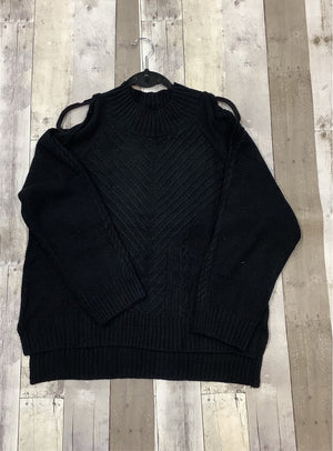 MS Cold Shoulder knitted Sweater-black