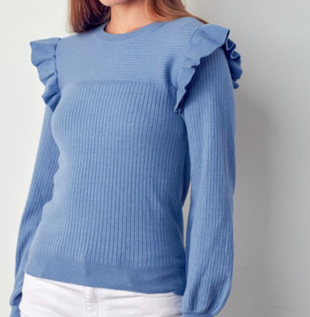 MN Cloudy Day Sweater-& Merci-The Funky Zebra Ames, Women's Fashion Boutique in Ames, Iowa