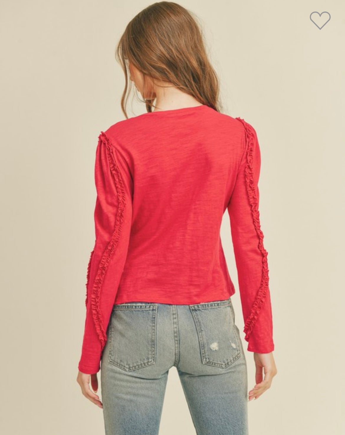 MN Raspberry Ruffle Top
