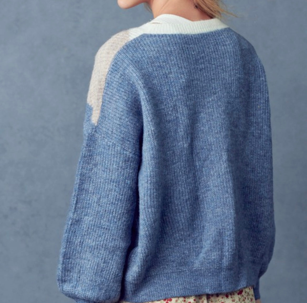 MN Blue Day Chevon Sweater