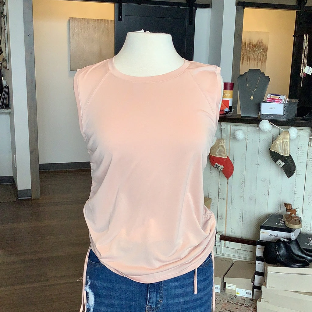 MN Cinched Side Tank - Blush